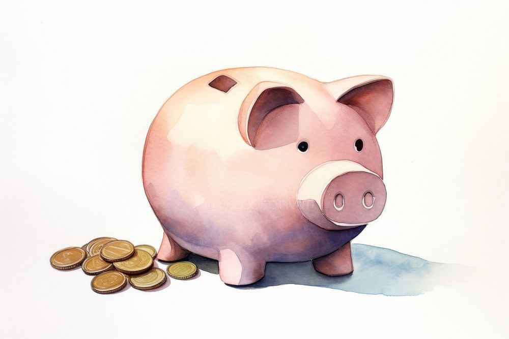 Pig savings mammal money. AI generated Image by rawpixel.