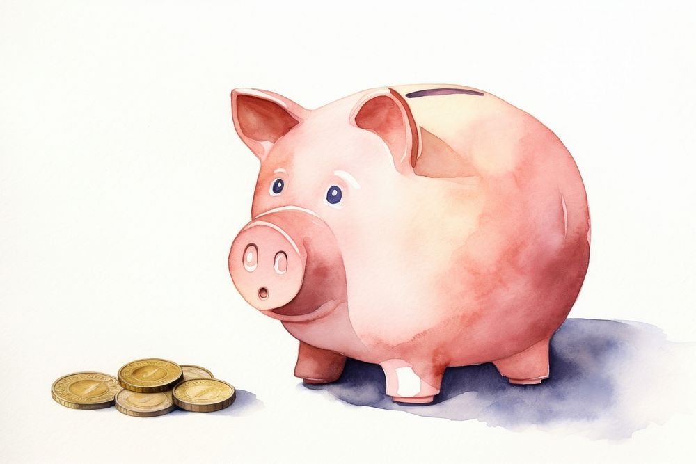 Pig savings mammal representation. 