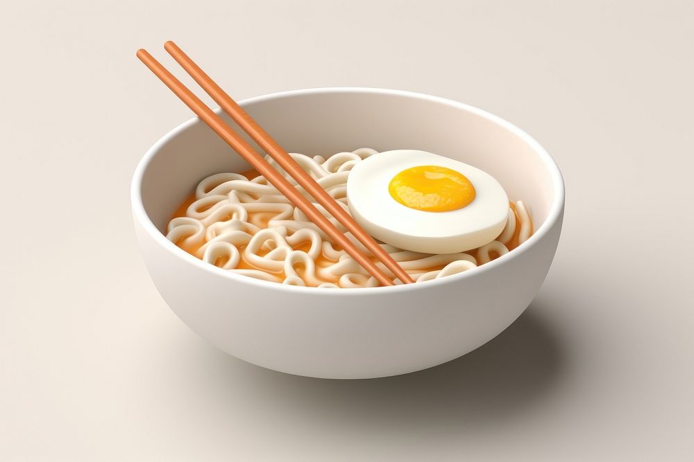 Bowl chopsticks ramen food. 