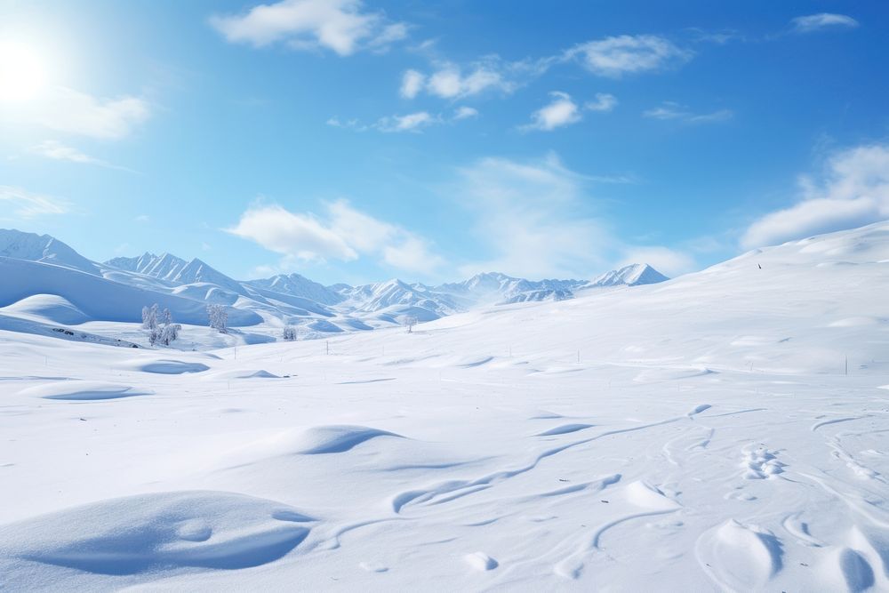 Landscape snow mountain outdoors. AI generated Image by rawpixel.