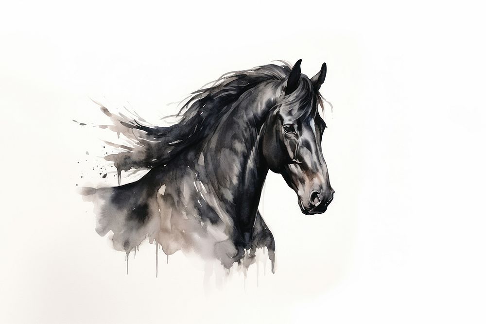 Horse stallion drawing animal. AI | Free Photo - rawpixel