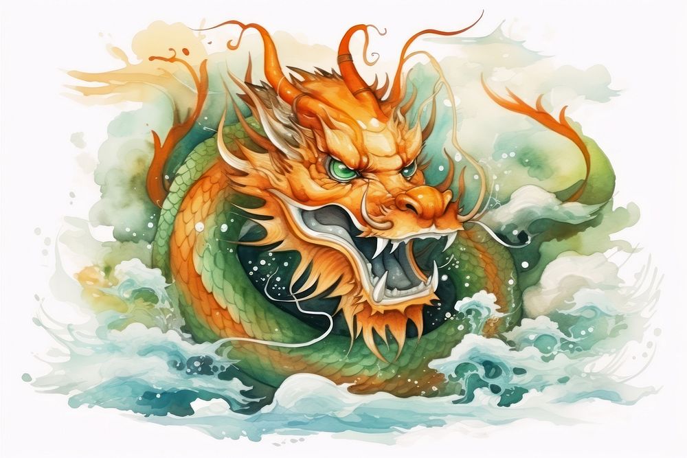 Dragon representation creativity cartoon. AI generated Image by rawpixel.