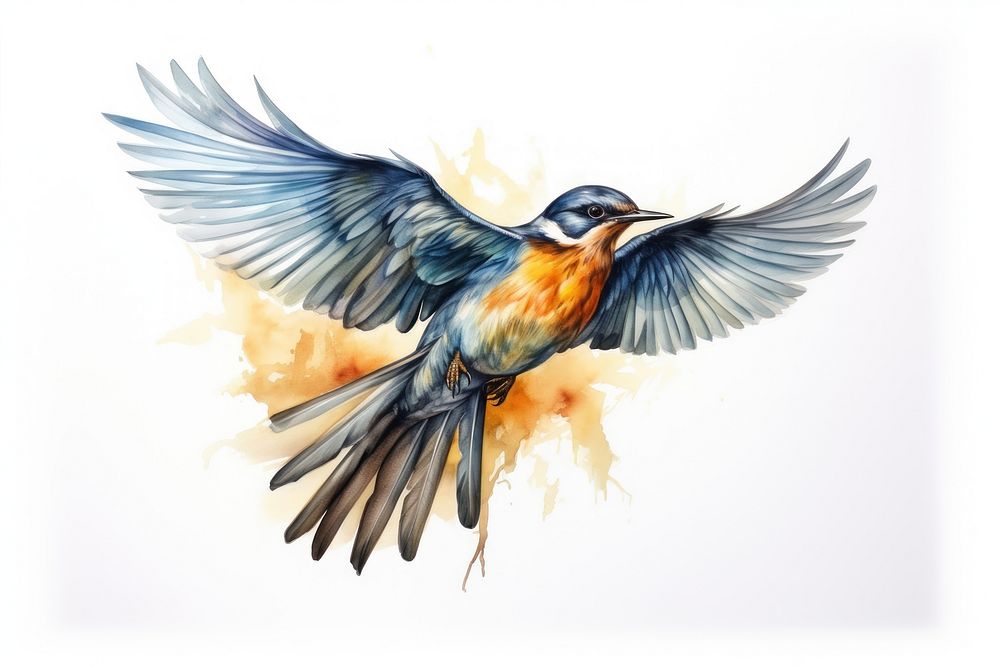 Flying bird animal creativity. AI generated Image by rawpixel.