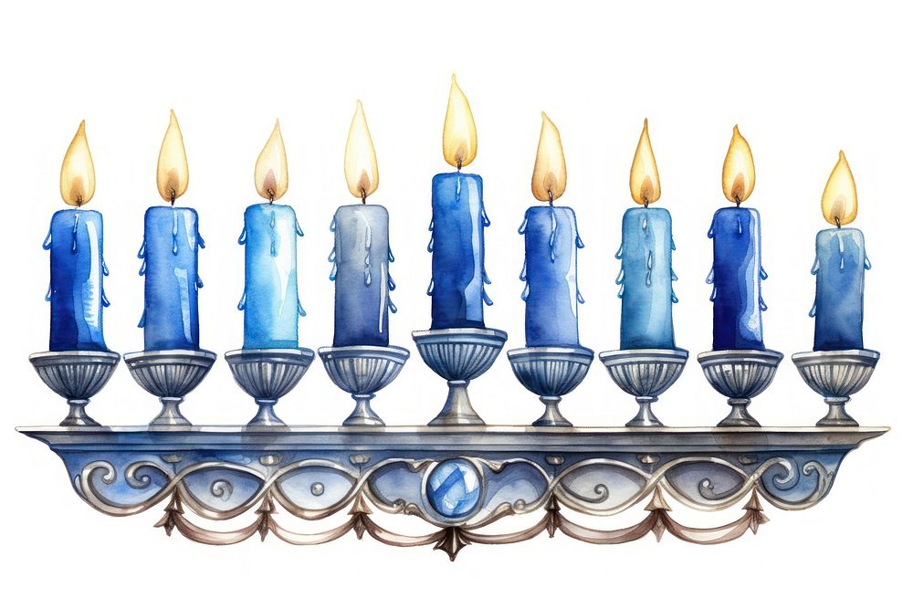 Candle hanukkah fire hanukkah menorah. AI generated Image by rawpixel.