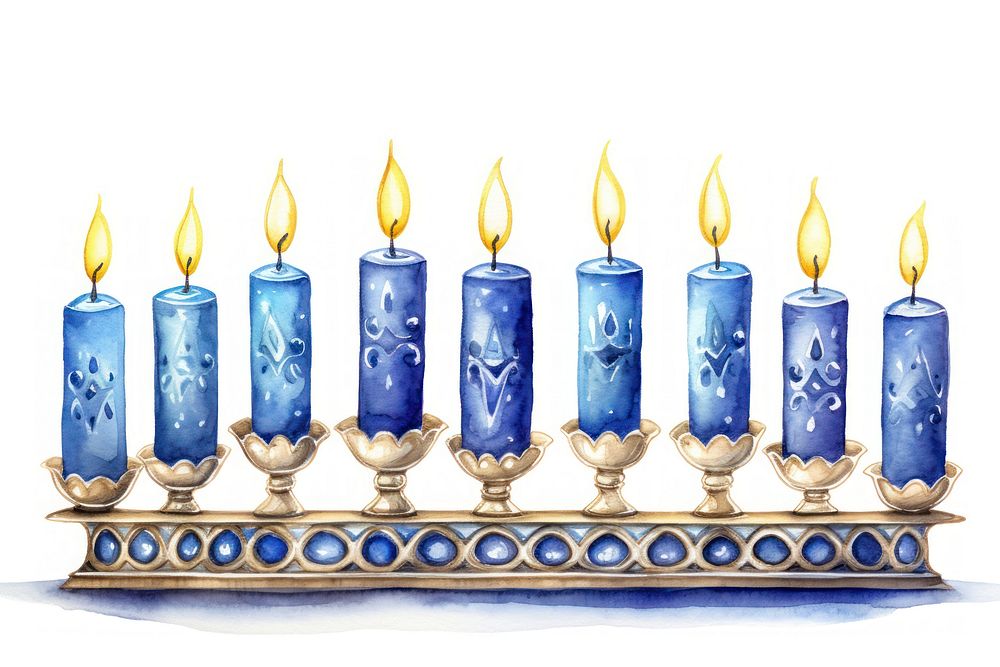 Candle hanukkah hanukkah menorah spirituality. AI generated Image by rawpixel.