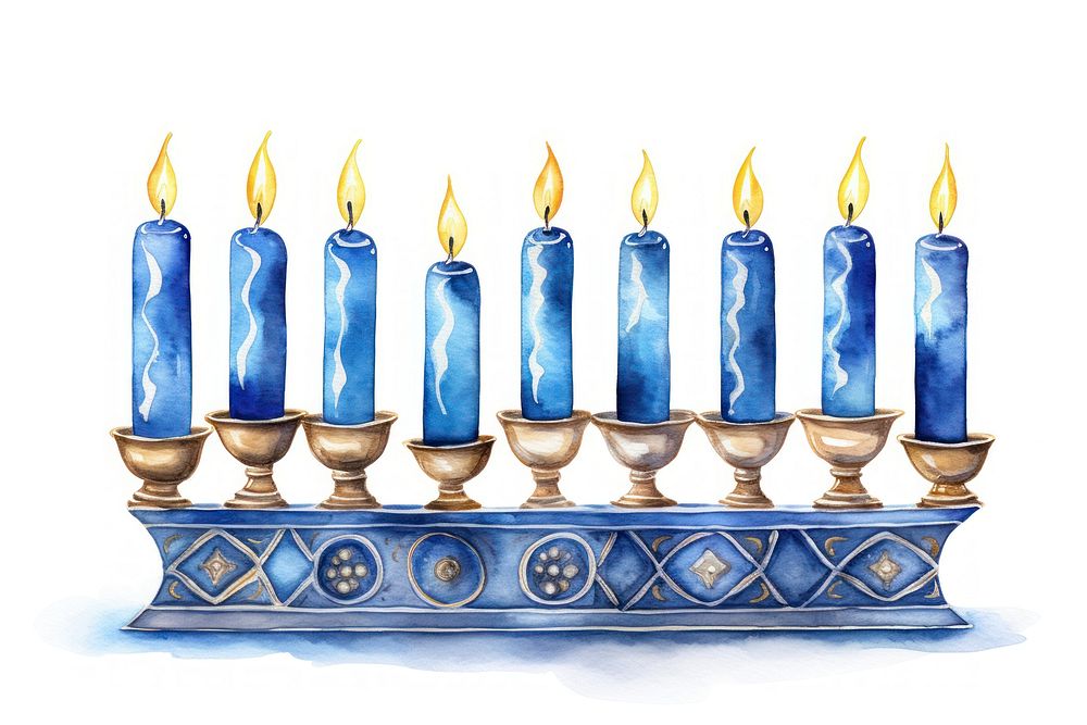 Candle hanukkah fire hanukkah menorah. AI generated Image by rawpixel.