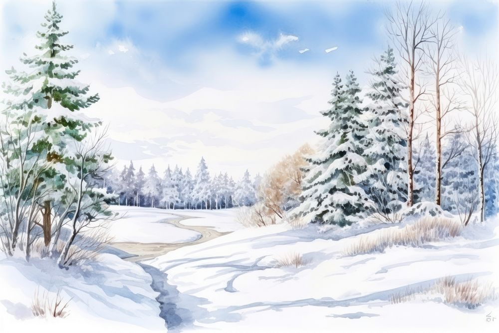 Winter landscape outdoors nature. 