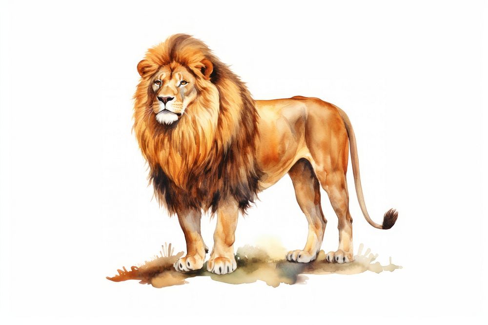 Mammal animal lion creativity. AI generated Image by rawpixel.