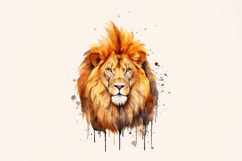 Portrait mammal animal lion. AI generated Image by rawpixel.