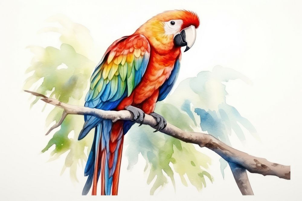 Parrot animal bird creativity. AI generated Image by rawpixel.