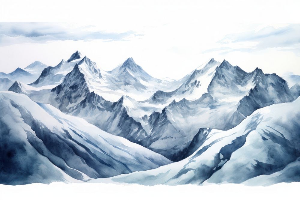 Mountain snow glacier nature. AI generated Image by rawpixel.