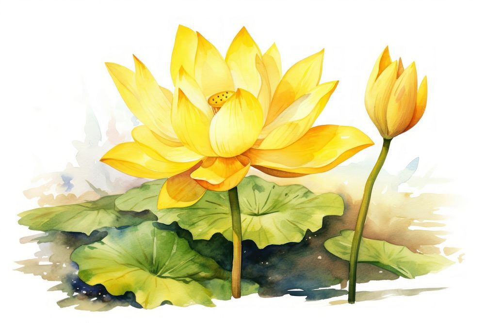Flower yellow plant lily. AI generated Image by rawpixel.