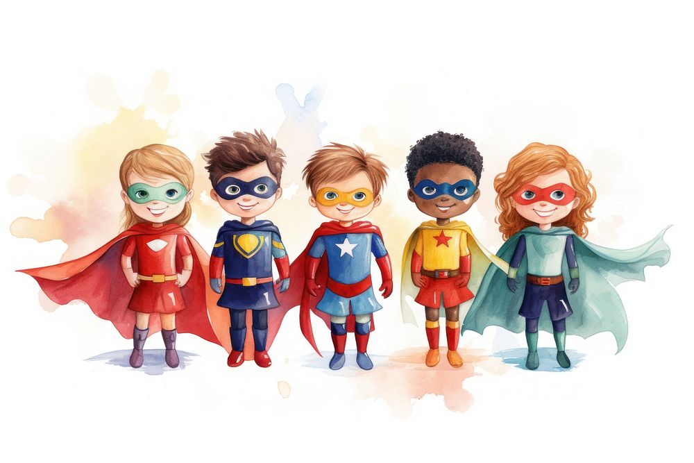 Superhero toy representation togetherness. AI generated Image by rawpixel.