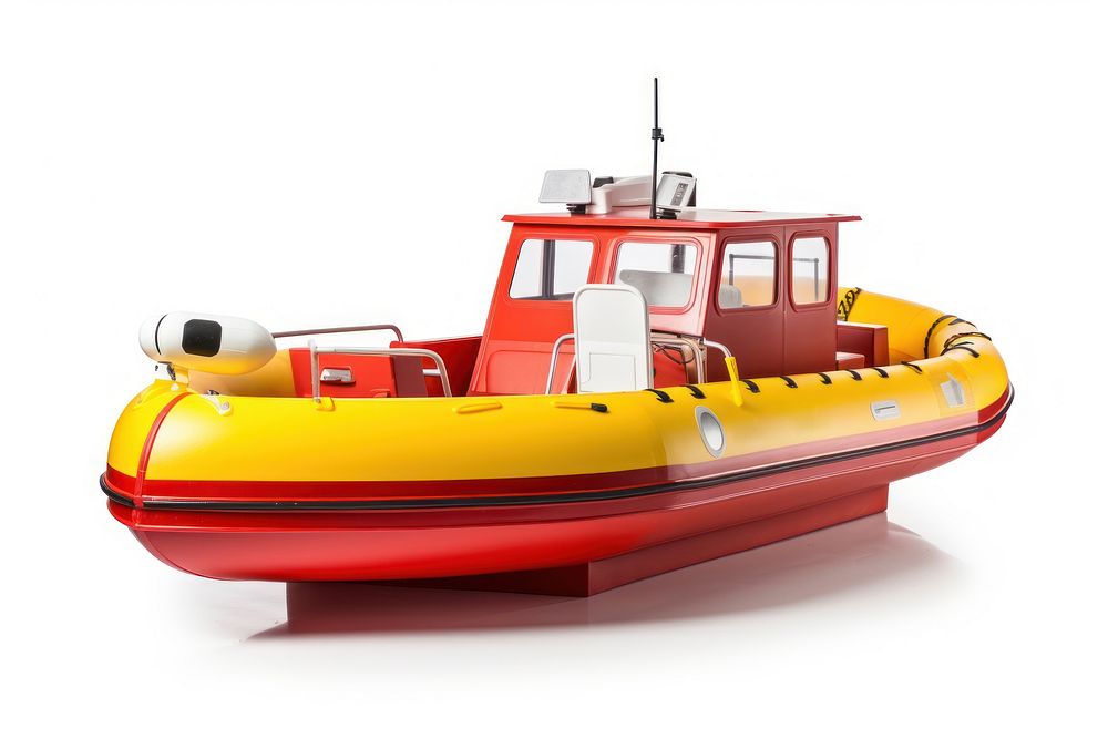 Watercraft vehicle boat white background.