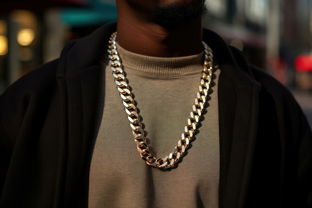 Chain necklace jewelry adult. AI generated Image by rawpixel.