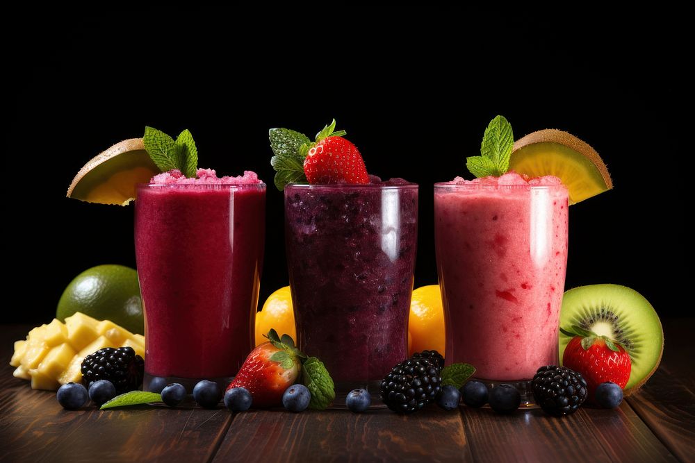 Smoothie fruit strawberry raspberry. AI generated Image by rawpixel.