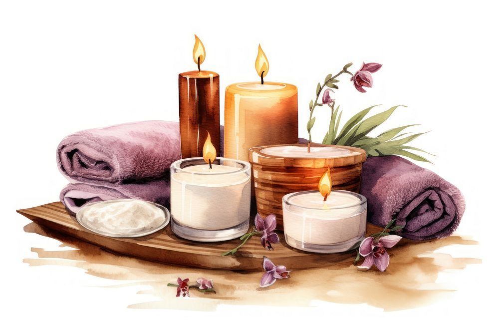 Candle spa freshness therapy. AI generated Image by rawpixel.
