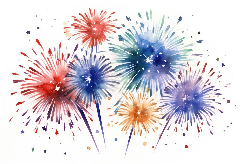 Fireworks flower celebration recreation. AI generated Image by rawpixel.