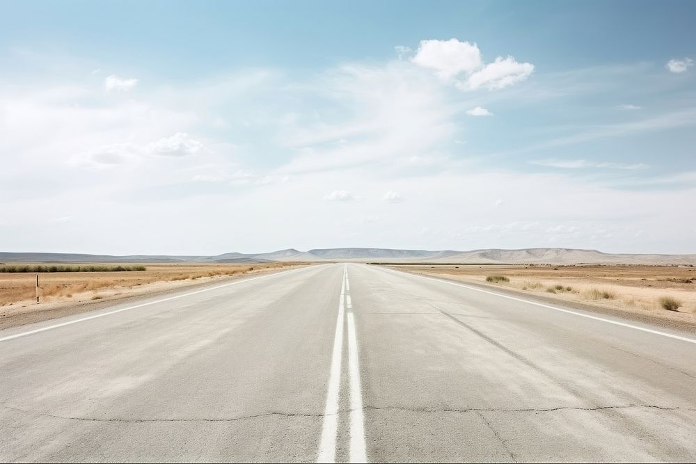 Road straight outdoors horizon. AI generated Image by rawpixel.