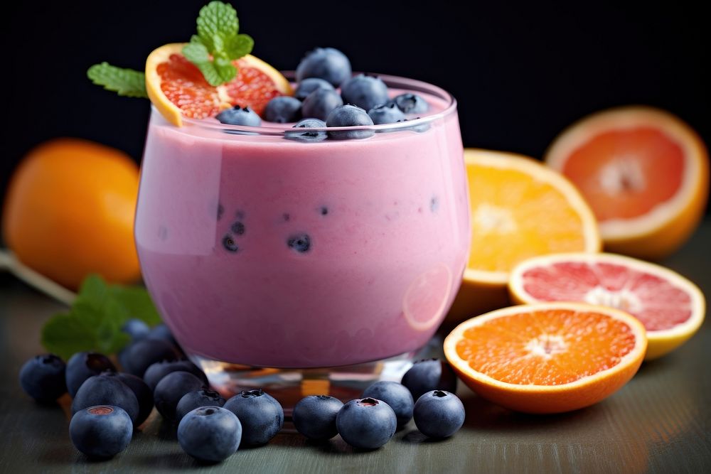 Grapefruit berry juice blueberry. AI generated Image by rawpixel.