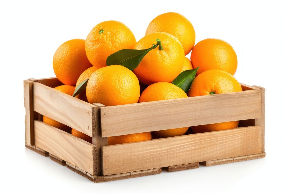 Crate grapefruit orange plant. AI generated Image by rawpixel.