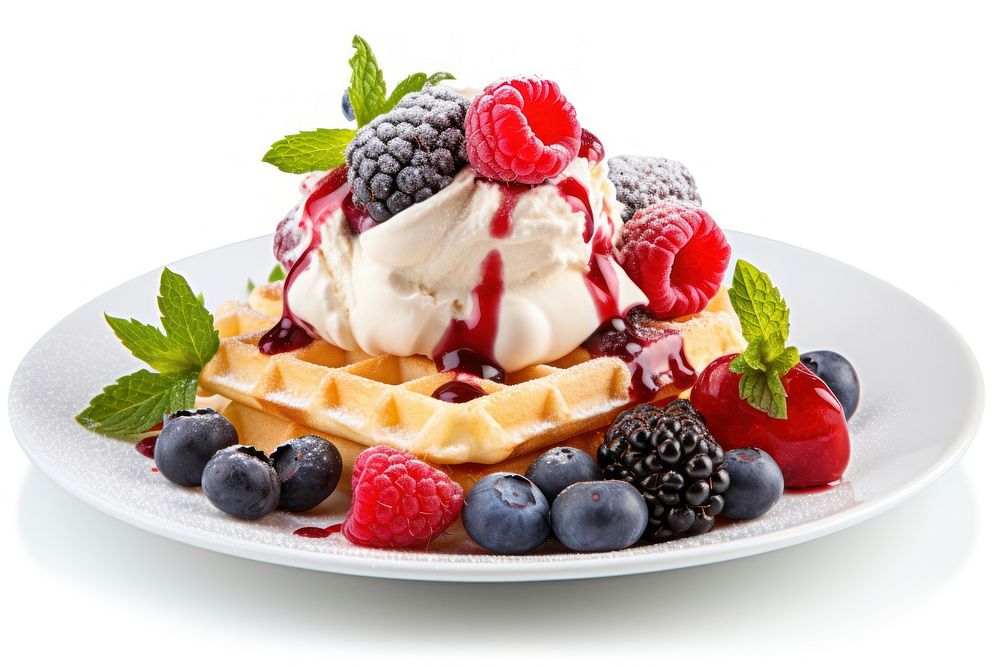 Dessert berry fruit cream. AI generated Image by rawpixel.