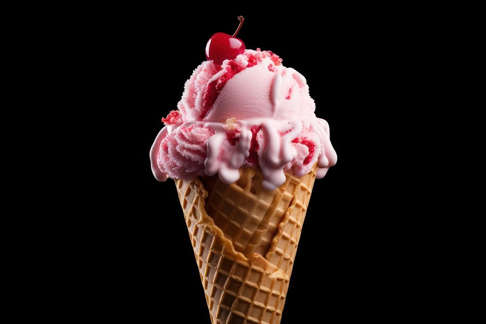 Cream dessert food cone. AI generated Image by rawpixel.