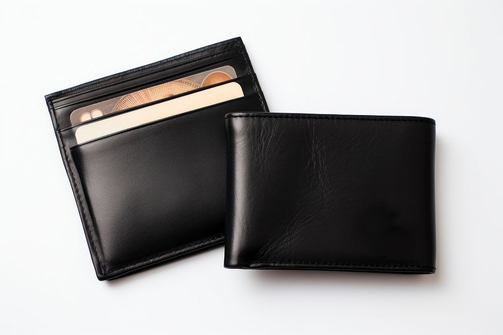 Wallet black white background accessories. AI generated Image by rawpixel.