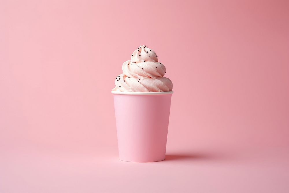 Cream cup dessert food. AI generated Image by rawpixel.