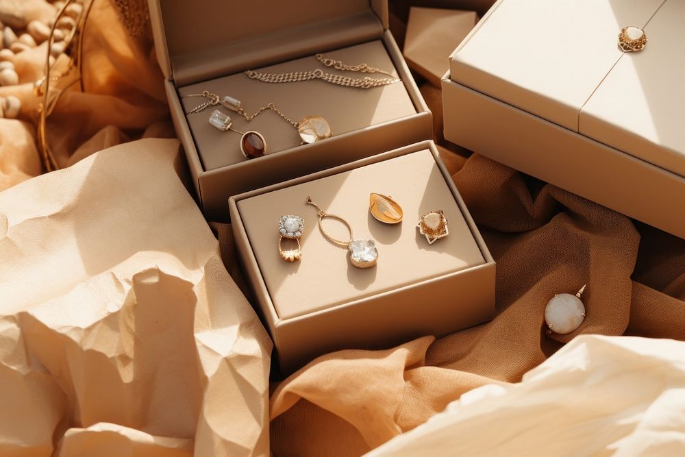 Jewelry box necklace diamond. AI generated Image by rawpixel.