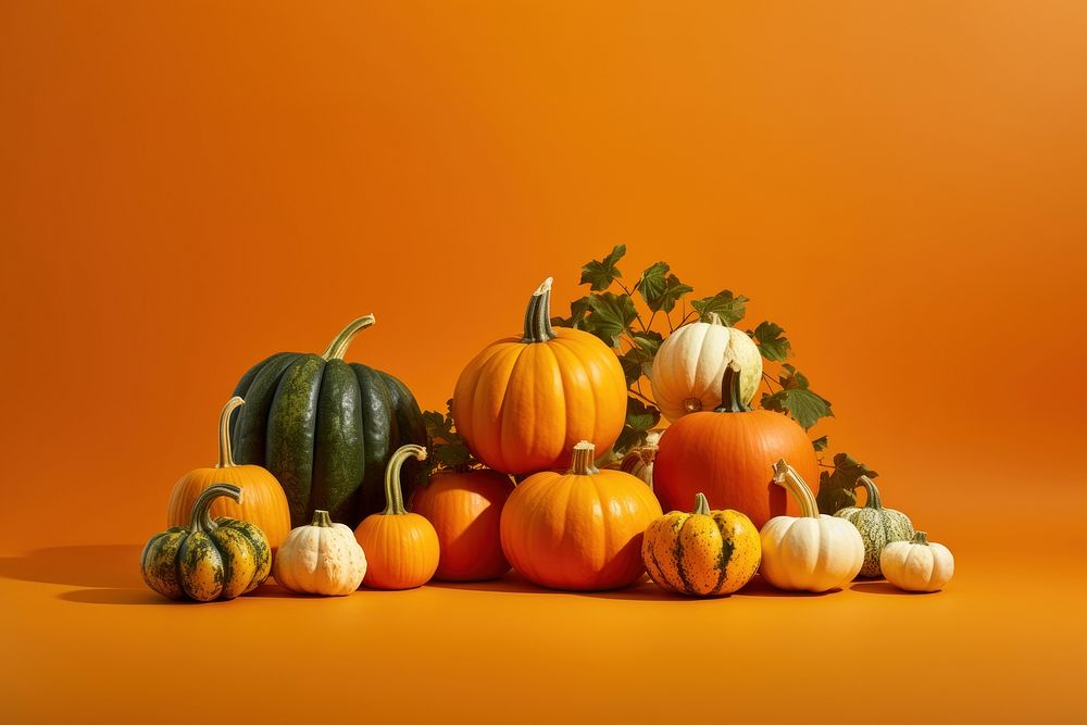 Pumpkin vegetable squash gourd. 