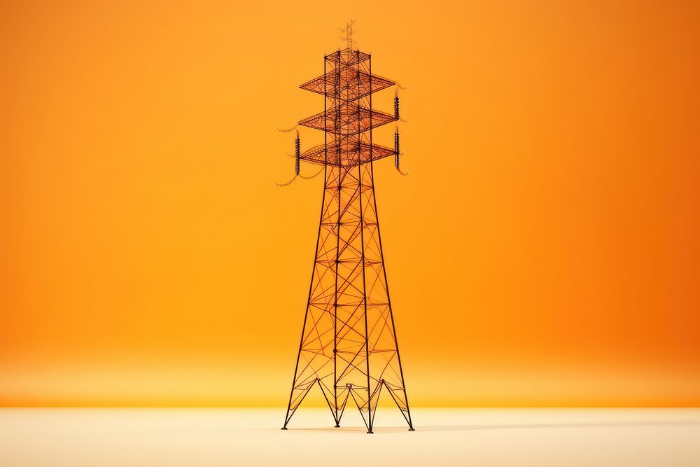 Architecture cable tower broadcasting. AI generated Image by rawpixel.