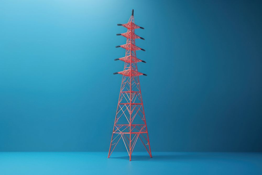 Architecture cable tower broadcasting.