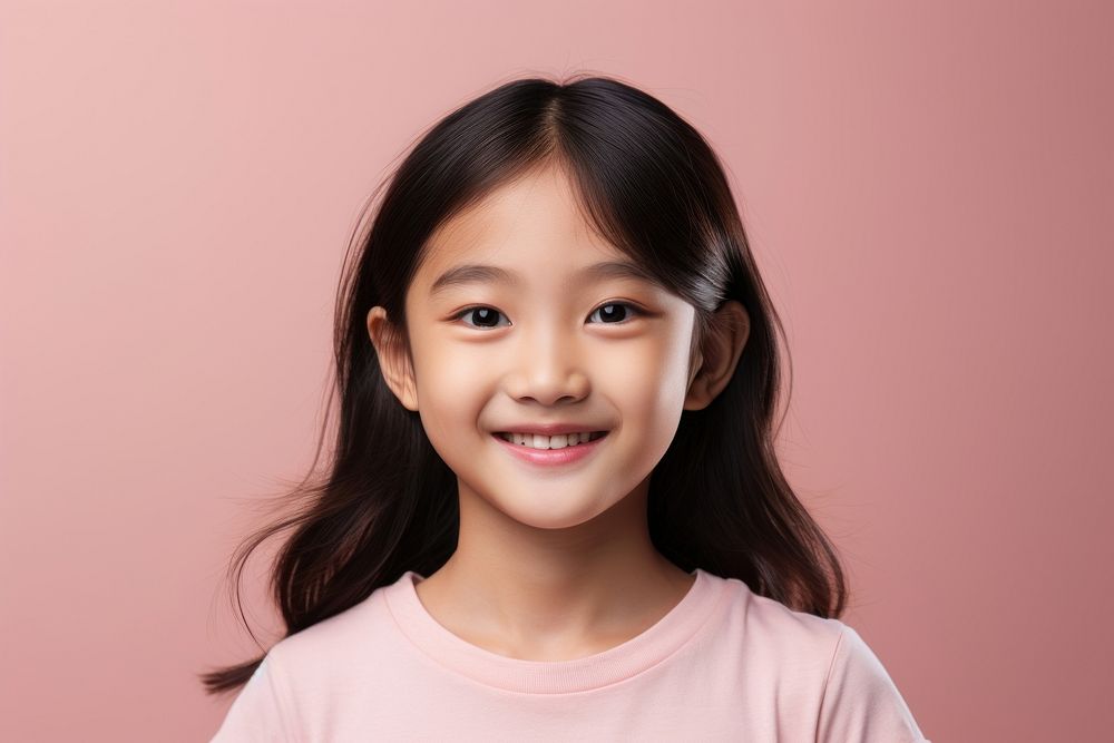 Portrait smiling child smile. AI generated Image by rawpixel.