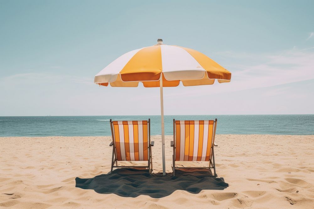 Outdoors beach chair furniture. AI generated Image by rawpixel.