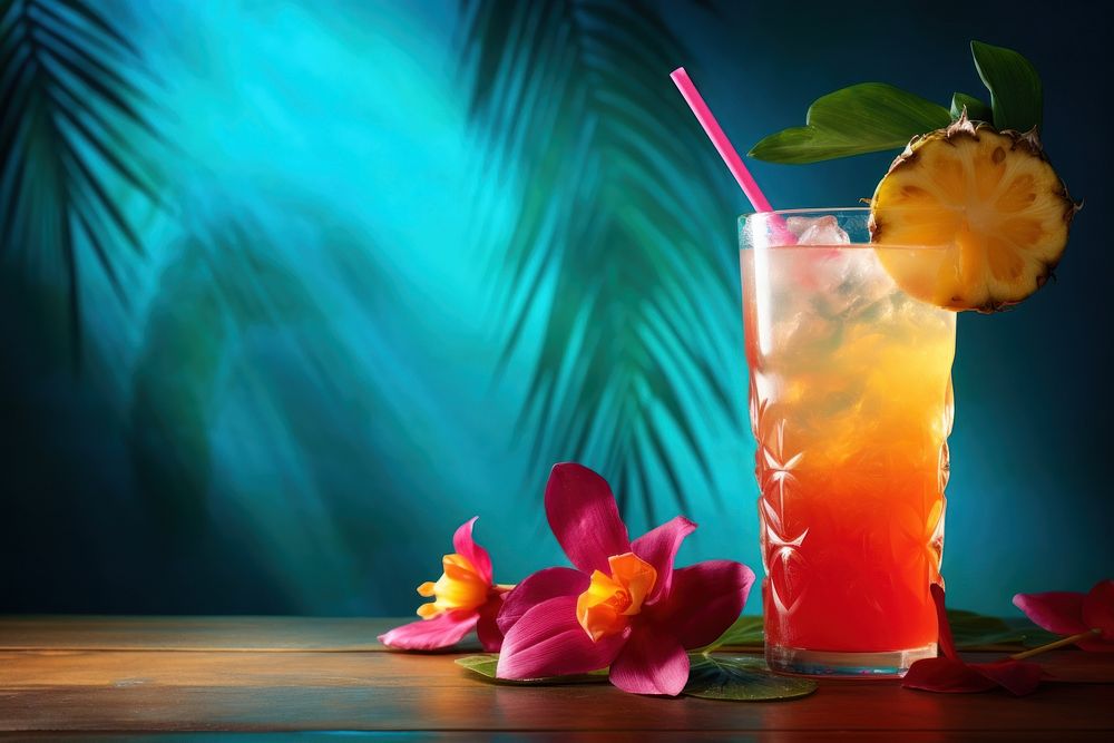 Cocktail mojito flower drink. AI Free Photo rawpixel