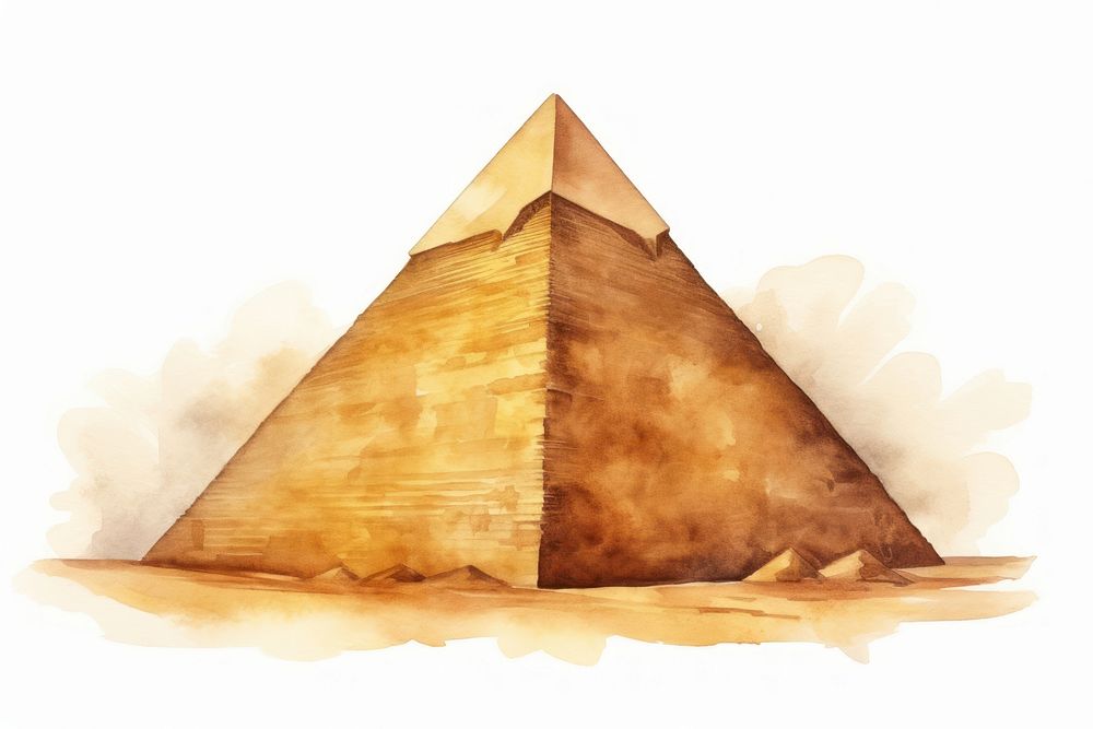 Pyramid architecture triangle building. AI generated Image by rawpixel.