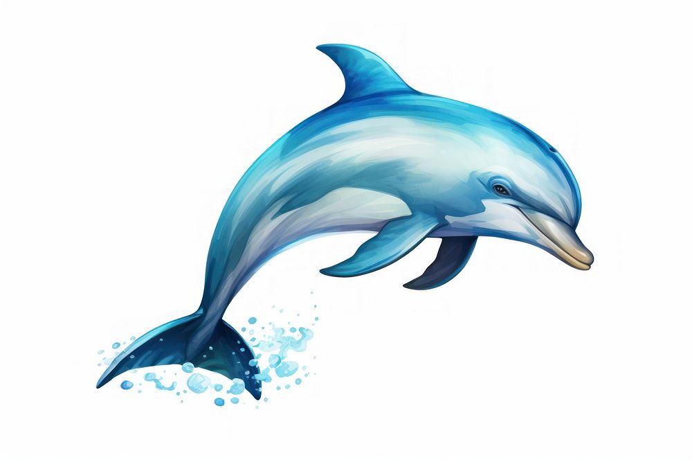 Dolphin animal mammal underwater. AI generated Image by rawpixel.