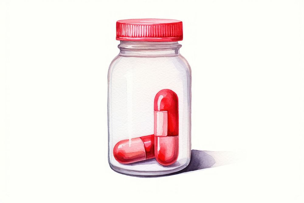 Medicine capsule bottle pill. AI generated Image by rawpixel.