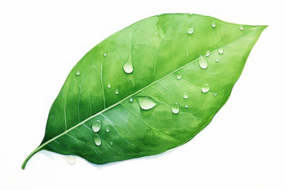 Leaf plant drop rain. AI generated Image by rawpixel.