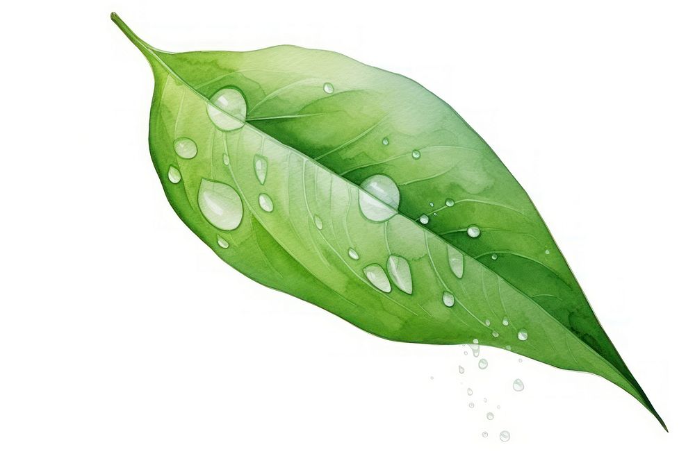 Leaf plant green drop. AI generated Image by rawpixel.