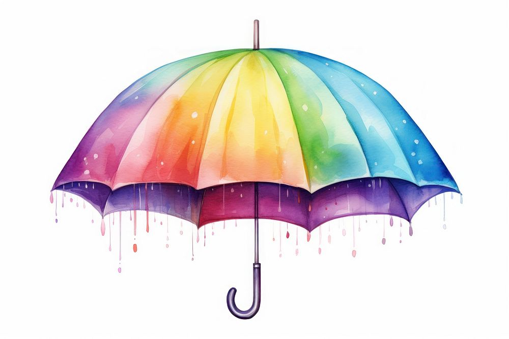 Umbrella rain white background protection. AI generated Image by rawpixel.