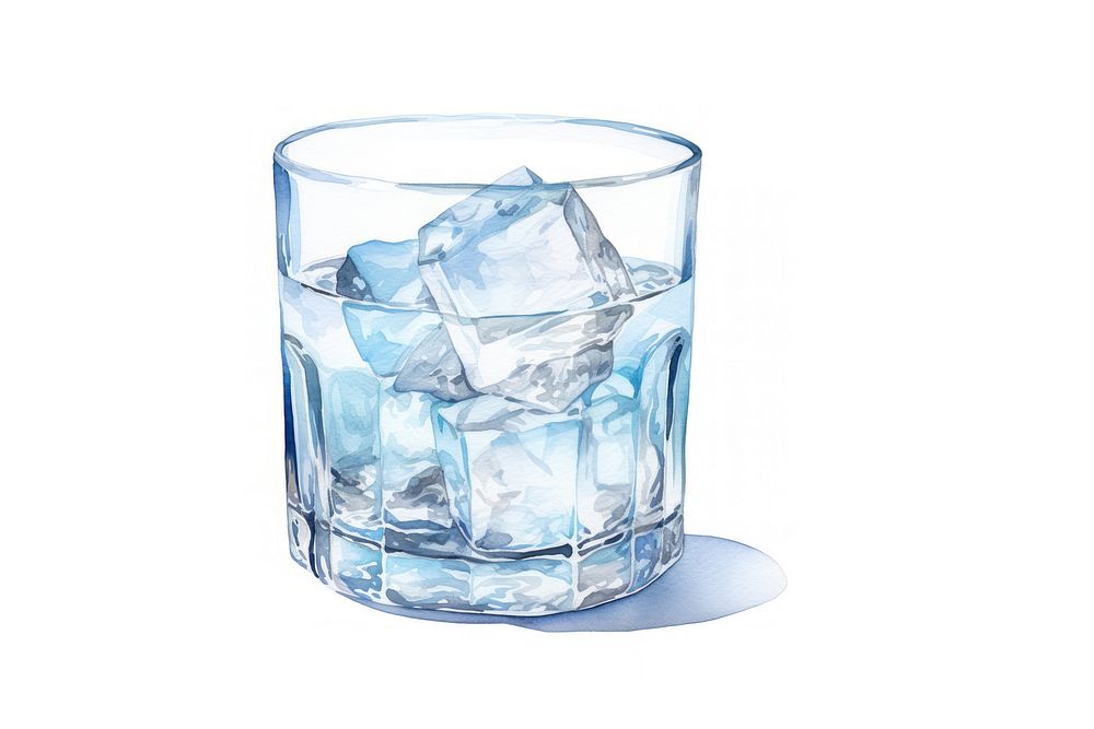 Glass ice refreshment transparent. AI generated Image by rawpixel.