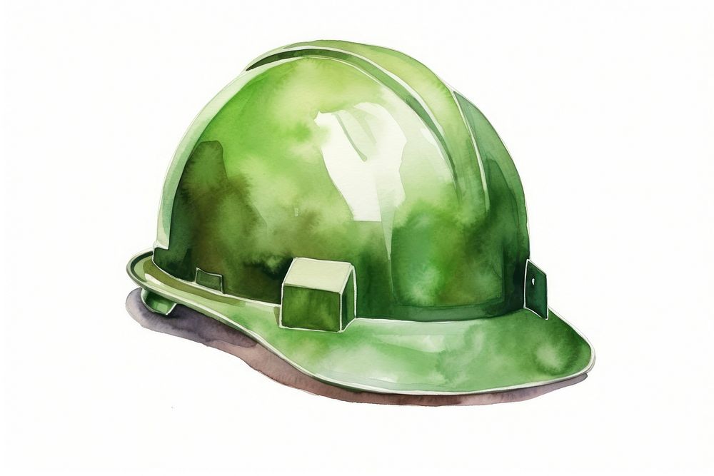 Hardhat helmet green protection. AI generated Image by rawpixel.