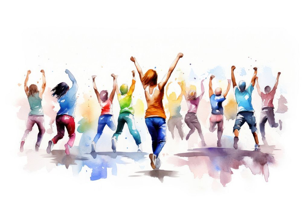 Exercising dancing people adult. AI generated Image by rawpixel.