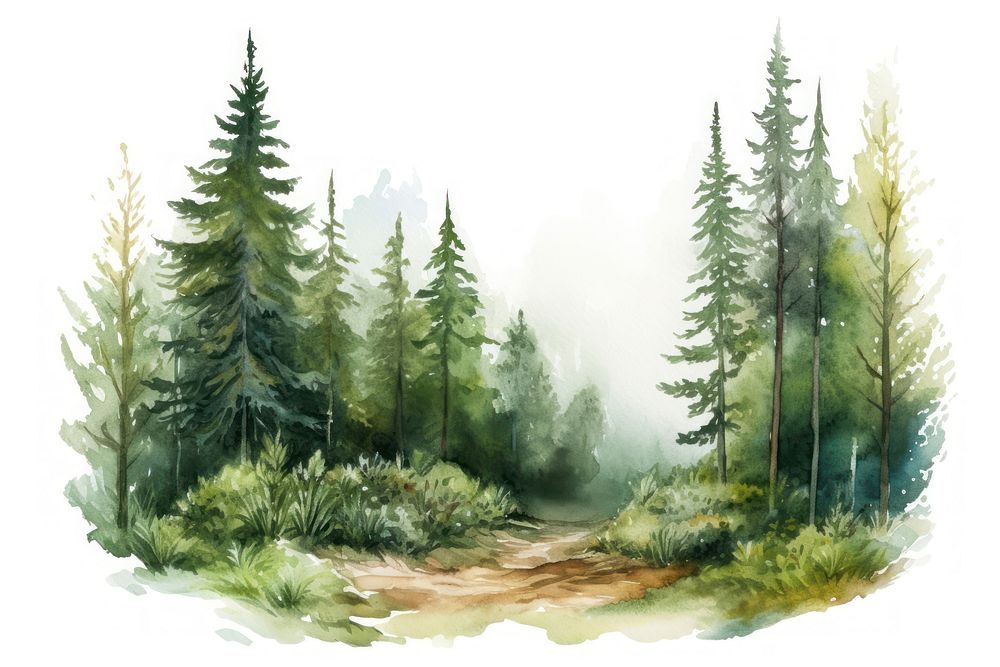 Forest wilderness landscape outdoors. 