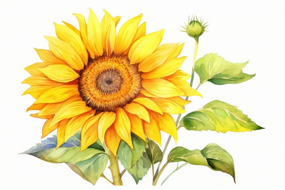 Sunflower plant inflorescence creativity. AI generated Image by rawpixel.