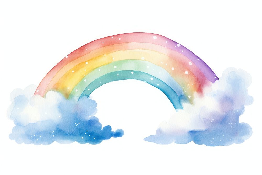 Rainbow backgrounds nature cloud. AI generated Image by rawpixel.