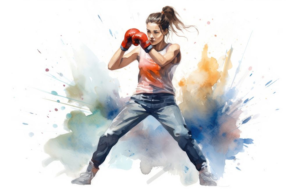 Boxing punching sports determination. AI generated Image by rawpixel.