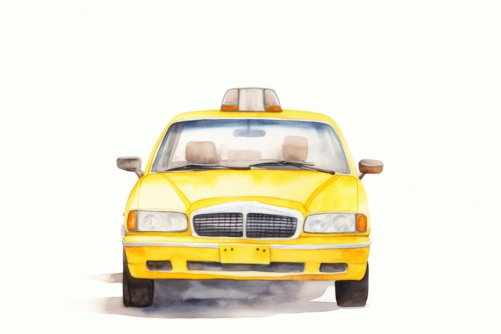 Taxi vehicle yellow car. AI generated Image by rawpixel.